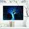 Designart - Magical Blue Psychedelic Tree - Abstract Canvas Art Print